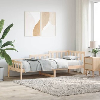 Slaapbank zonder matras 90x190 cm massief grenenhout 1