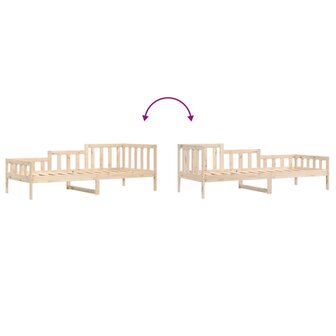 Slaapbank zonder matras 90x190 cm massief grenenhout 8
