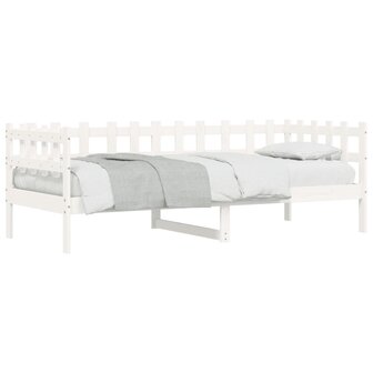 Slaapbank zonder matras 80x200 cm massief grenenhout wit 3