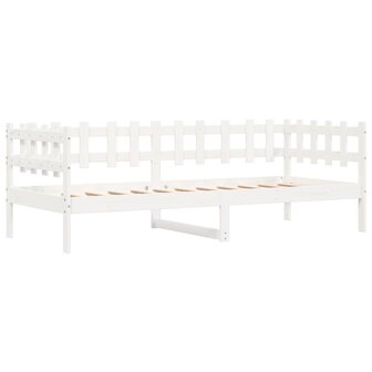 Slaapbank zonder matras 80x200 cm massief grenenhout wit 5