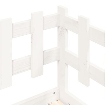 Slaapbank zonder matras 80x200 cm massief grenenhout wit 8