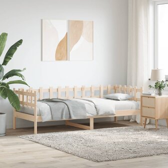 Slaapbank zonder matras 90x200 cm massief grenenhout 1
