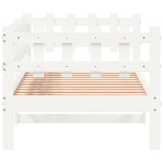 Slaapbank zonder matras 90x200 cm massief grenenhout wit 6