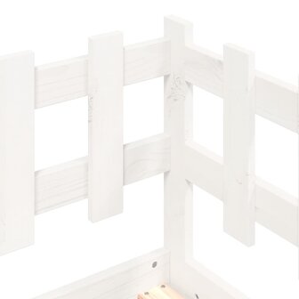 Slaapbank zonder matras 90x200 cm massief grenenhout wit 8