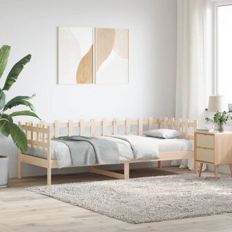 Slaapbank zonder matras 90x190 cm massief grenenhout 1