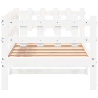Slaapbank zonder matras 90x190 cm massief grenenhout wit 6