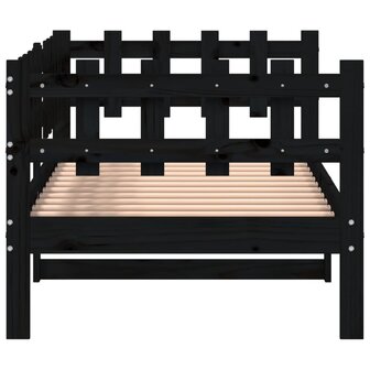 Slaapbank 90x190 cm massief grenenhout zwart 6