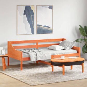 Slaapbank zonder matras 80x200 cm massief grenenhout wasbruin 1