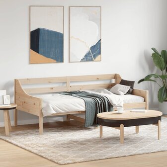 Slaapbank zonder matras 90x190 cm massief grenenhout 1