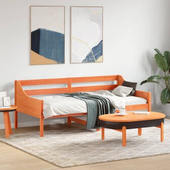 Bedbank zonder matras wasbruin 75x190 cm massief grenenhout 1