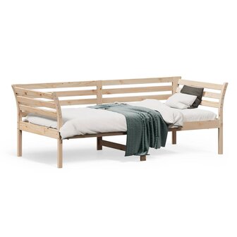 Slaapbank zonder matras 75x190 cm massief grenenhout 2