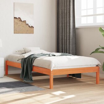 Slaapbank zonder matras 90x190 cm massief grenenhout wasbruin 1