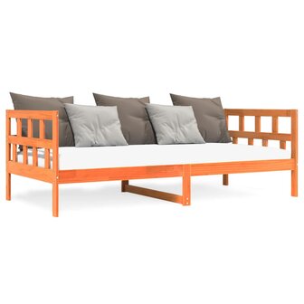 Slaapbank zonder matras 90x200 cm massief grenenhout wasbruin 2