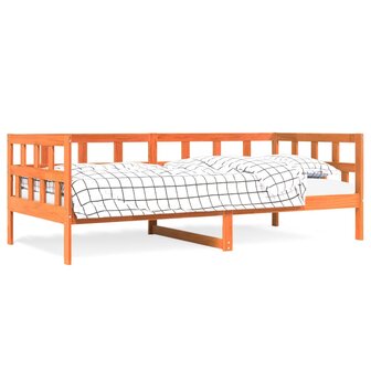 Slaapbank zonder matras 90x200 cm massief grenenhout wasbruin 5