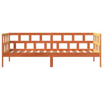 Slaapbank zonder matras 90x200 cm massief grenenhout wasbruin 6
