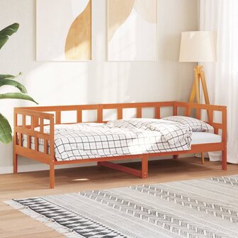Slaapbank zonder matras 80x200 cm massief grenenhout wasbruin 4