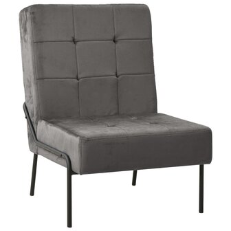 Relaxstoel 65x79x87 cm fluweel donkergrijs 1