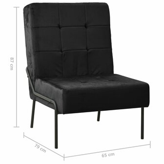 Relaxstoel 65x79x87 cm fluweel zwart 7