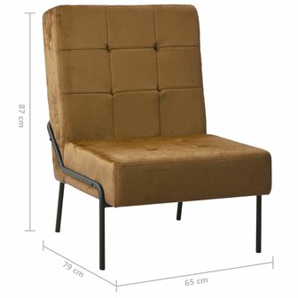 Relaxstoel 65x79x87 cm fluweel bruin 7