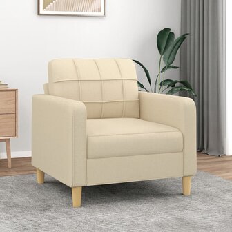 Fauteuil 60 cm stof cr&egrave;mekleurig 1