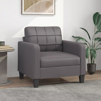 Fauteuil 60 cm kunstleer grijs 1