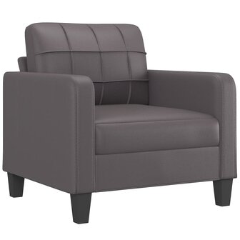 Fauteuil 60 cm kunstleer grijs 2