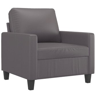 Fauteuil 60 cm kunstleer grijs 2