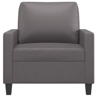 Fauteuil 60 cm kunstleer grijs 3