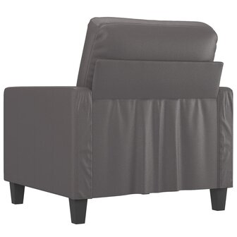 Fauteuil 60 cm kunstleer grijs 5