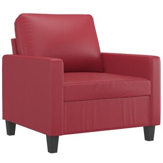 Fauteuil 60 cm kunstleer wijnrood 2