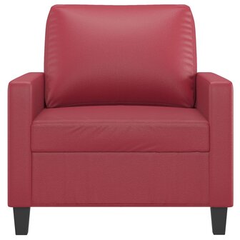 Fauteuil 60 cm kunstleer wijnrood 3