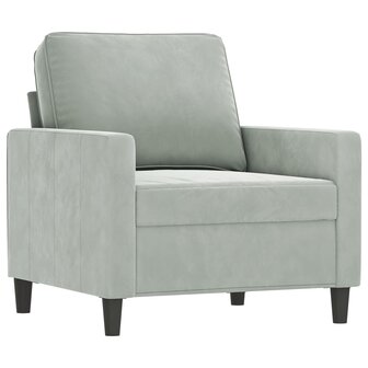 Fauteuil 60 cm fluweel lichtgrijs  2