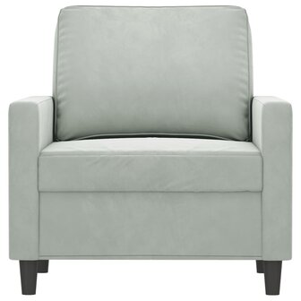 Fauteuil 60 cm fluweel lichtgrijs  3