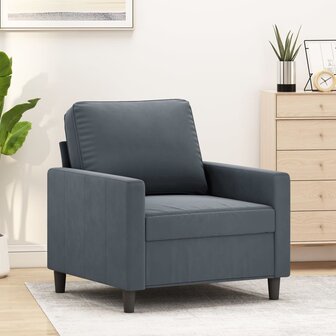 Fauteuil 60 cm fluweel donkergrijs 1