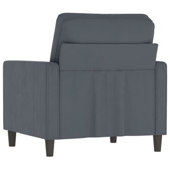 Fauteuil 60 cm fluweel donkergrijs 5