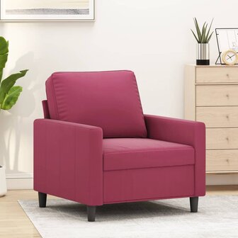 Fauteuil 60 cm fluweel wijnrood 1