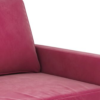 Fauteuil 60 cm fluweel wijnrood 6