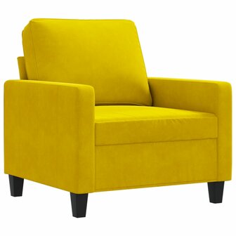 Fauteuil 60 cm fluweel geel 2