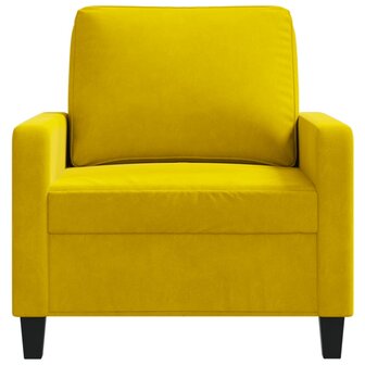 Fauteuil 60 cm fluweel geel 4