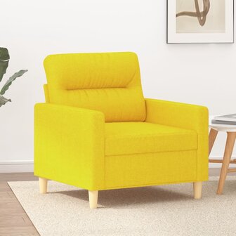 Fauteuil 60 cm stof lichtgeel 1