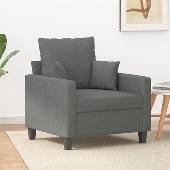 Fauteuil 60 cm stof donkergrijs 1