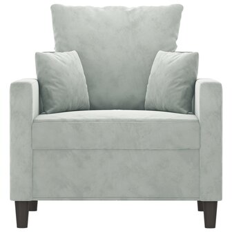 Fauteuil 60 cm fluweel lichtgrijs 3