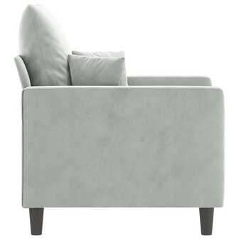 Fauteuil 60 cm fluweel lichtgrijs 4