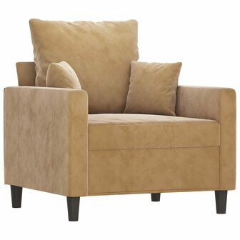 Fauteuil 60 cm fluweel bruin 2