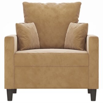 Fauteuil 60 cm fluweel bruin 3