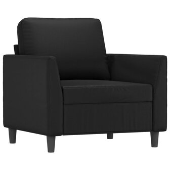 Fauteuil 60 cm kunstleer zwart 2