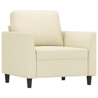 Fauteuil 60 cm kunstleer cr&egrave;mekleurig 2