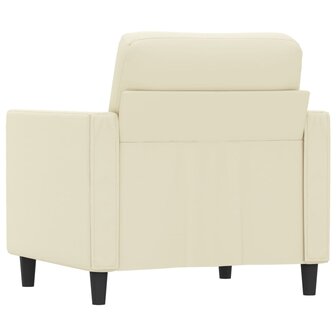 Fauteuil 60 cm kunstleer cr&egrave;mekleurig 5