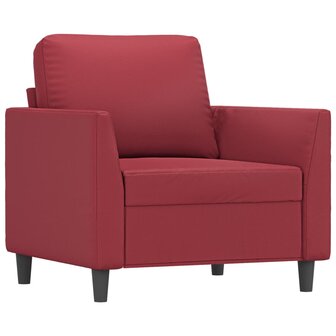 Fauteuil 60 cm kunstleer wijnrood 2