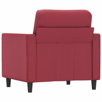 Fauteuil 60 cm kunstleer wijnrood 5